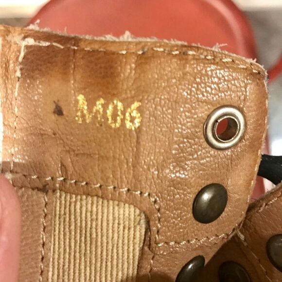 Rebels lace up combat leather boots size M06 - Picture 6 of 8